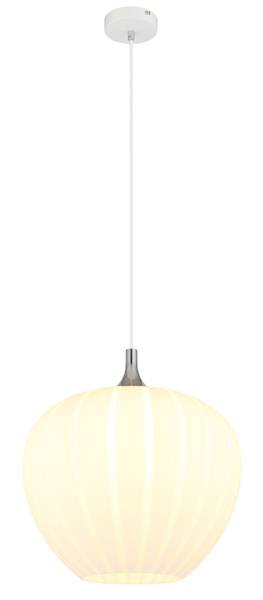 Lampada a sospensione Maxy R Vetro opale / Cromo - 1 punto luce