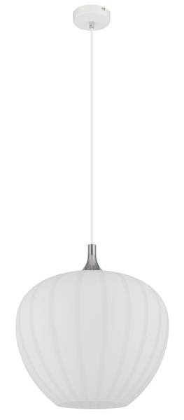 Lampada a sospensione Maxy R Vetro opale / Cromo - 1 punto luce
