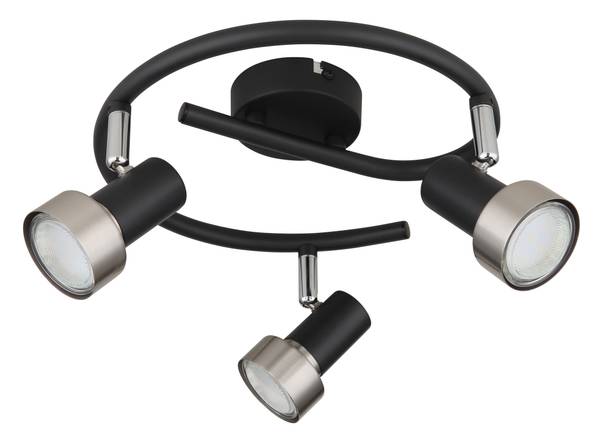 Lampada da soffitto Mason B Ferro - 3 punti luce - Argento