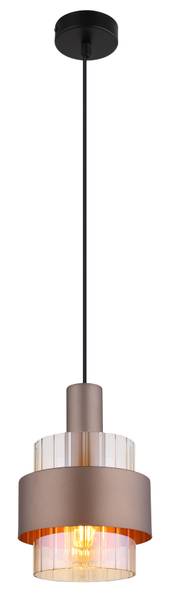 Suspension Milley - Type D Verre coloré / Fer - 1 ampoule