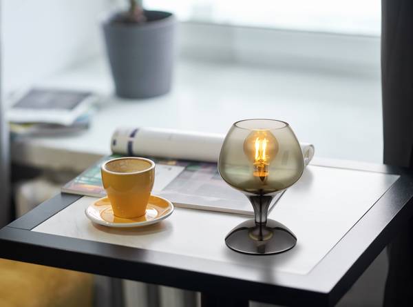 Lampe de table Maxy - Type D Verre coloré / Fer - 1 ampoule