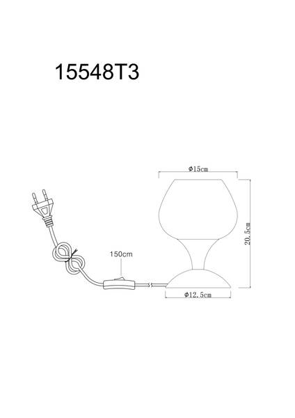 Lampe de table Maxy - Type D Verre coloré / Fer - 1 ampoule