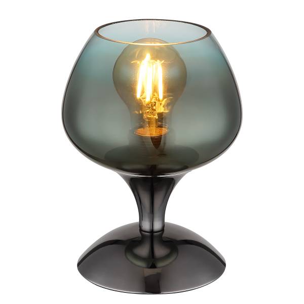 Tischleuchte Maxy Typ E Farbglas / Eisen - 1-flammig
