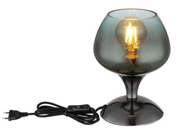Tischleuchte Maxy Typ E Farbglas / Eisen - 1-flammig