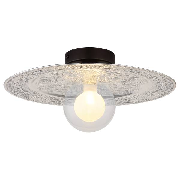Plafondlamp Riga type A acrylglas/ijzer - 1-lichts - zilver