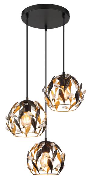 Hanglamp Mika type B ijzer - 3-lichts
