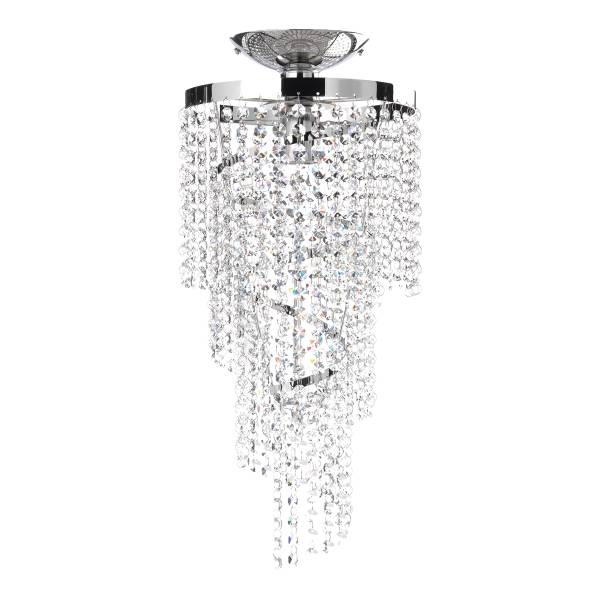 Plafondlamp Elica kristalglas/ijzer - 1-lichts