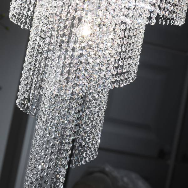 Plafondlamp Elica kristalglas/ijzer - 1-lichts