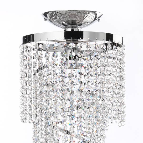 Plafondlamp Elica kristalglas/ijzer - 1-lichts