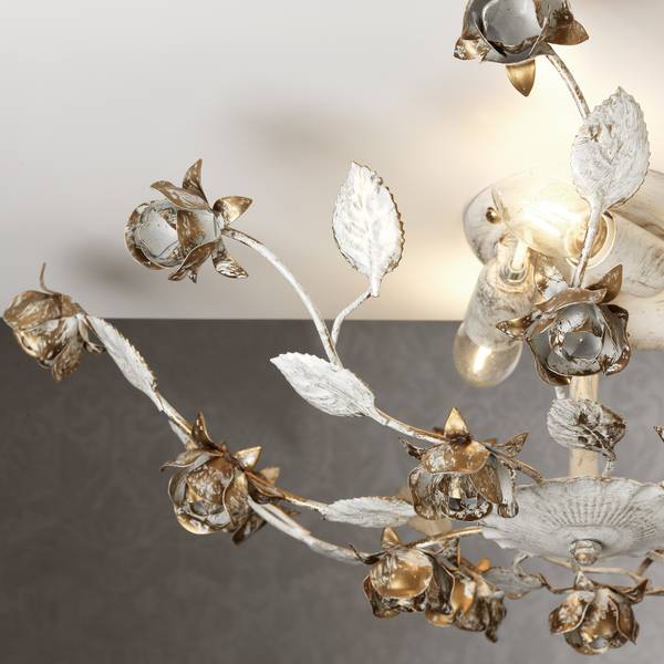 Plafonnier Carolina Fer - 3 ampoules - Blanc