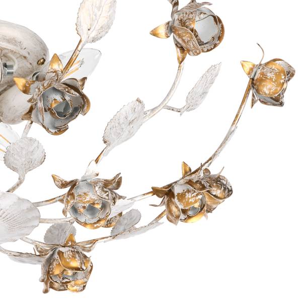 Plafonnier Carolina Fer - 3 ampoules - Blanc