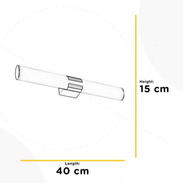 Badkamerlamp Obut glas/ijzer - 1-lichts