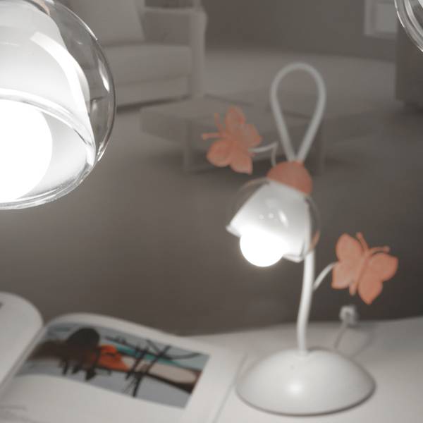 Lampe enfant Butterfly - Type C Verre transparent / Fer - 1 ampoule