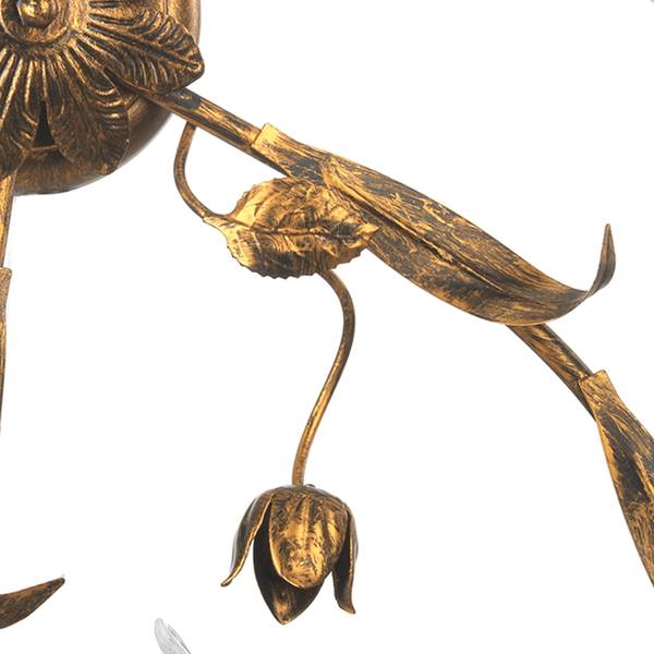 Plafonnier Arianna - Type A Verre satiné / Fer - Nb d'ampoules : 5