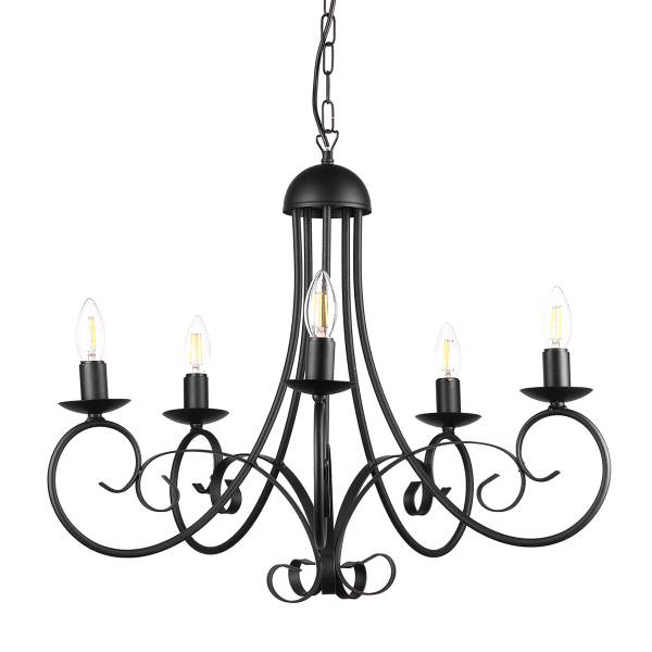 Kroonluchter Pompei type C ijzer - 5-lichts
