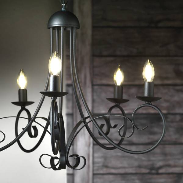 Kroonluchter Pompei type C ijzer - 5-lichts