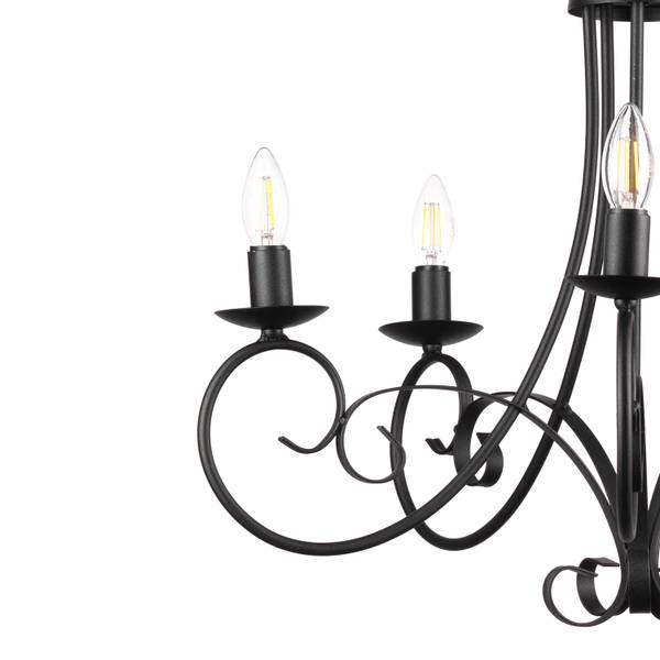 Kroonluchter Pompei type C ijzer - 5-lichts