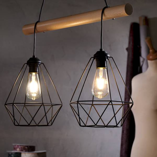 Suspension Baldo - Type A Fer - 2 ampoules - Blanc