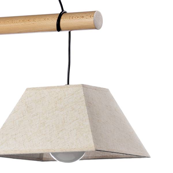 Suspension Baldo - Type B Coton / Fer - 2 ampoules - Blanc