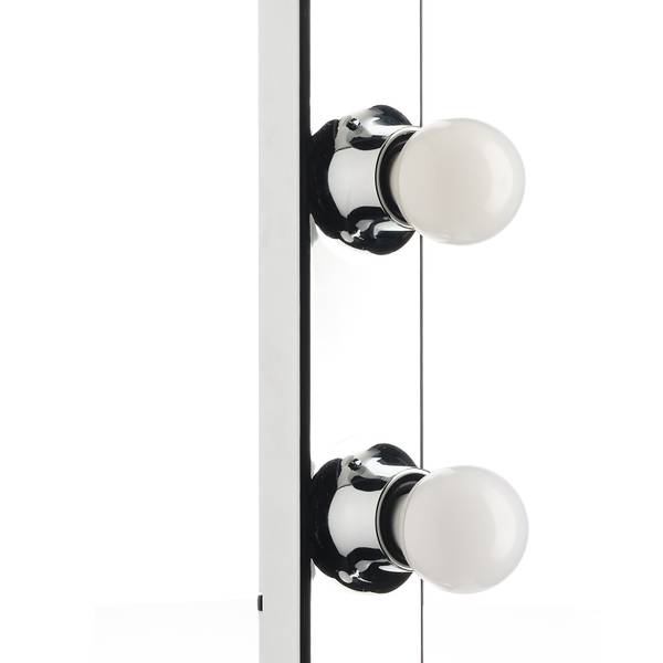 Wandleuchte Hollywood Polyester PVC - 5-flammig - Silber