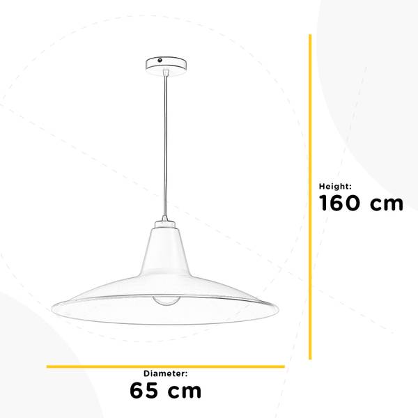 Pendelleuchte Sombrero Eisen - 1-flammig