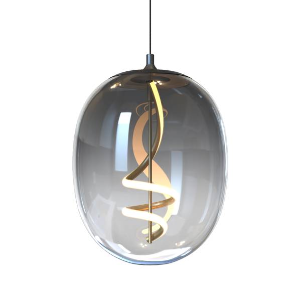 Pendelleuchte Lilly Farbglas / Eisen - 1-flammig