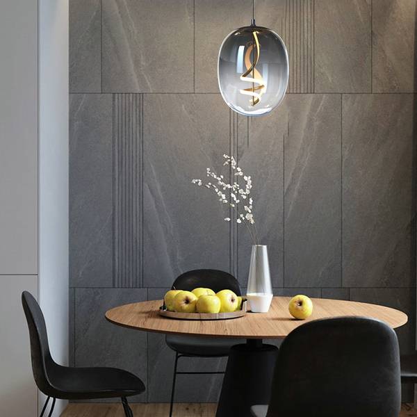 Pendelleuchte Lilly Farbglas / Eisen - 1-flammig