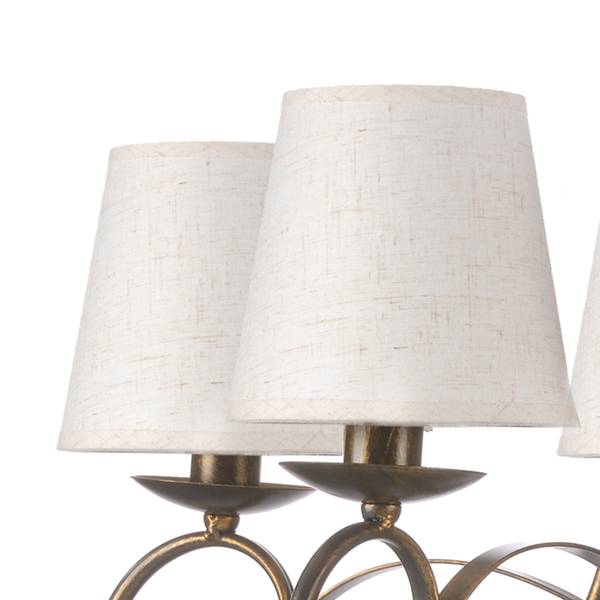 Kronleuchter Pompei Typ B Baumwollstoff / Eisen - 5-flammig