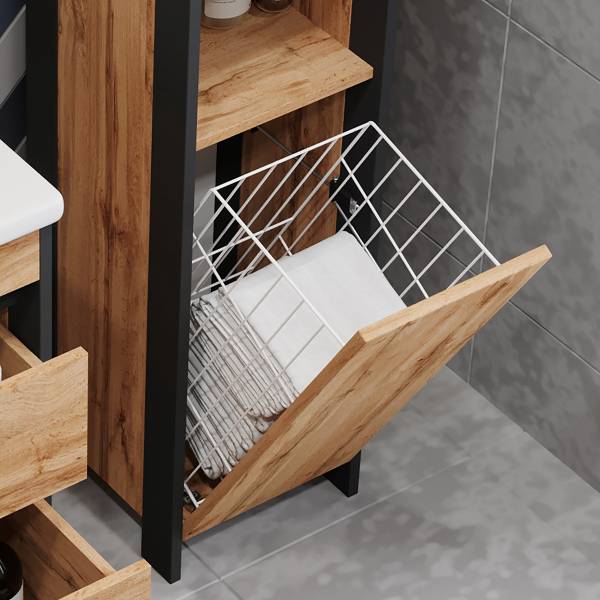 Badset Berkissa 3-teilig Wotaneiche Dekor