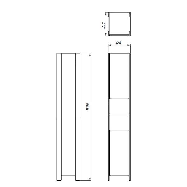 Badset Berkissa 3-teilig Wotaneiche Dekor