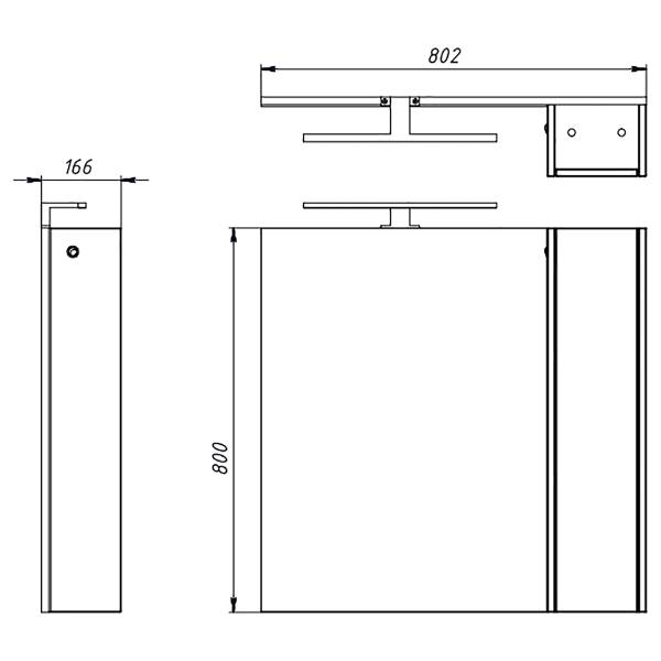 Badset Berkissa 3-teilig Wotaneiche Dekor