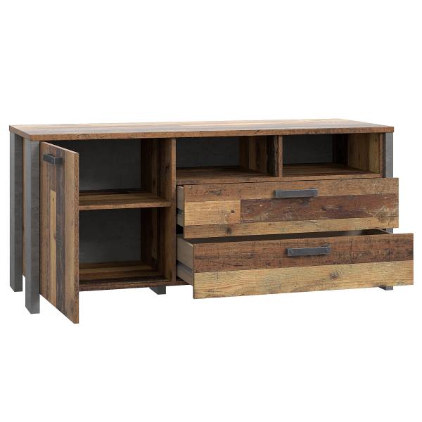 Tv-meubel Ravenswood - 142 cm oudhouten look/betonnen look