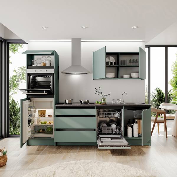 Keukenblok Sedlec combi B donkergroen - zonder elektrische apparatuur