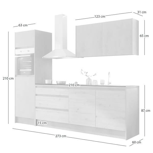 Keukenblok Sedlec combi B donkergroen - zonder elektrische apparatuur