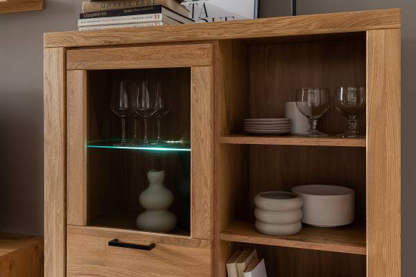 Credenza Macunio - 108 cm Faggio parz. massello