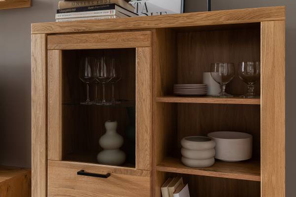 Credenza Macunio - 108 cm Faggio parz. massello
