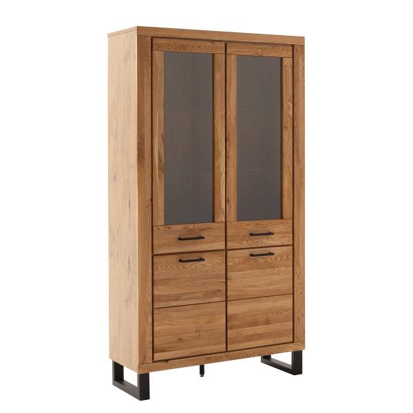 Credenza con vetrina Macunio Faggio parz. massello