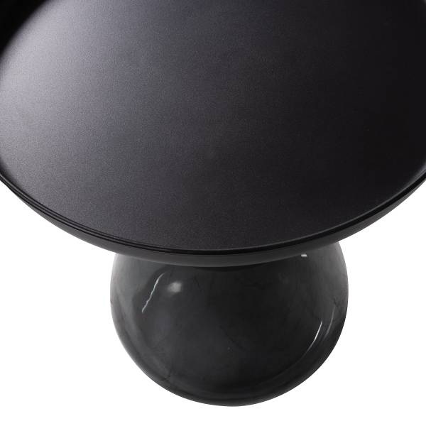 Tavolino Tayside Metallo / Vetro - Nero / vetro fumé