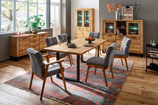 Buffet haut Macunio - 159 cm Chêne sauvage, partiellement massif