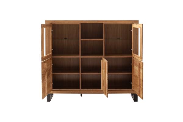 Buffet haut Macunio - 159 cm Chêne sauvage, partiellement massif