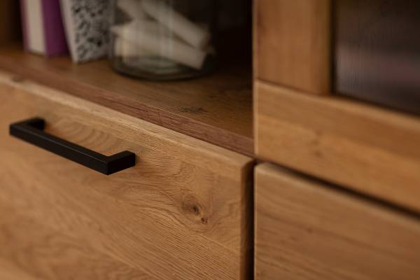 Buffet haut Macunio - 159 cm Chêne sauvage, partiellement massif