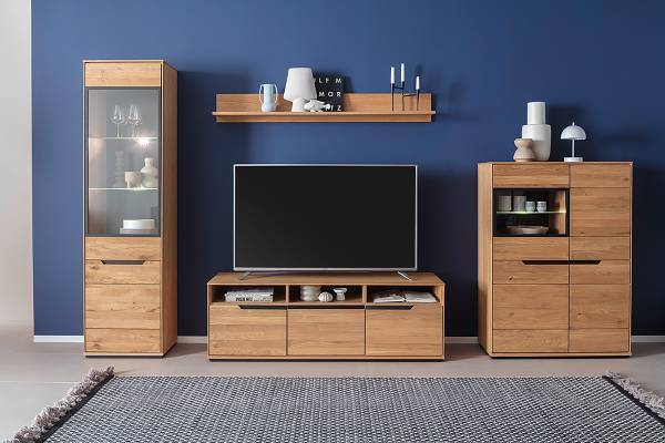 Meuble TV Skolo - 153 cm Chêne sauvage, partiellement massif