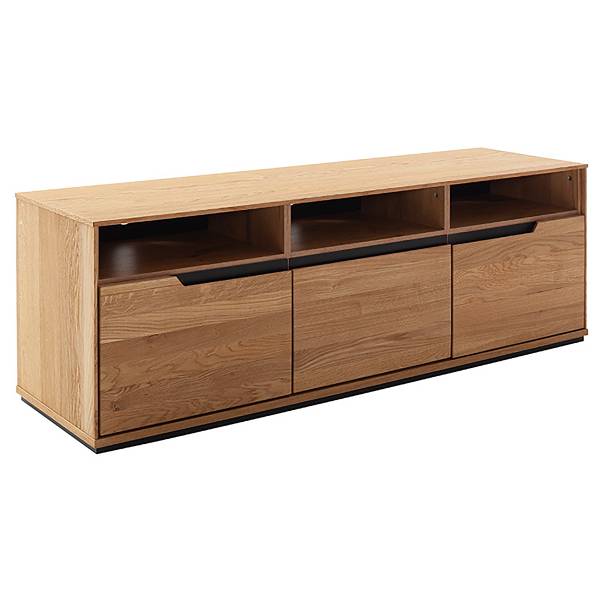 Meuble TV Skolo - 153 cm Chêne sauvage, partiellement massif