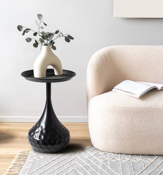 Beistelltisch Stockport Metall - Schwarz