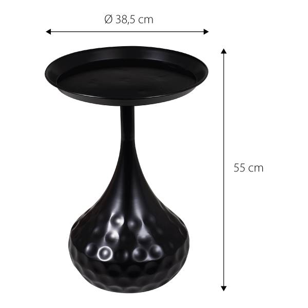 Beistelltisch Stockport Metall - Schwarz