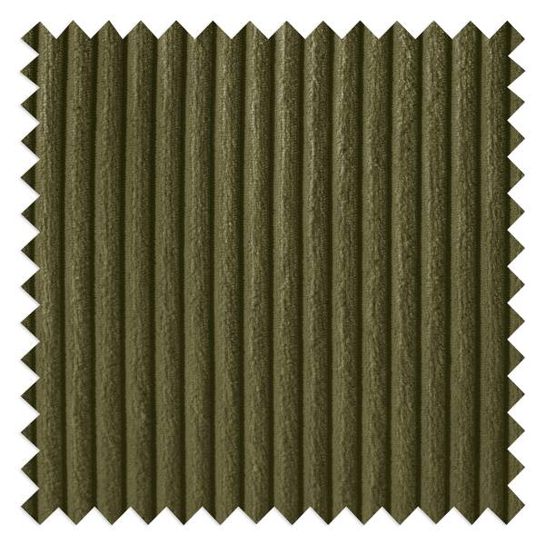 Divano letto angolare Badao Velluto a coste Poppy: verde oliva - Longchair preimpostata a sinistra