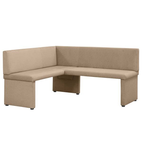 Keukenbank Torgi Velours Cassie: Beigebruin - oriëntatie links