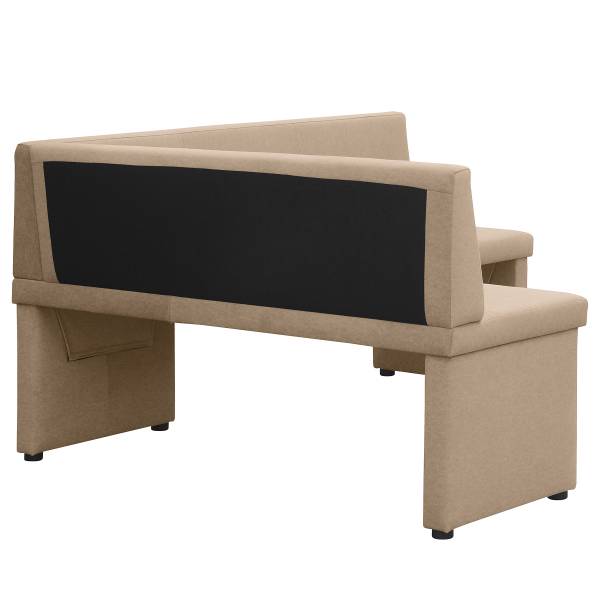 Keukenbank Torgi Velours Cassie: Beigebruin - oriëntatie links