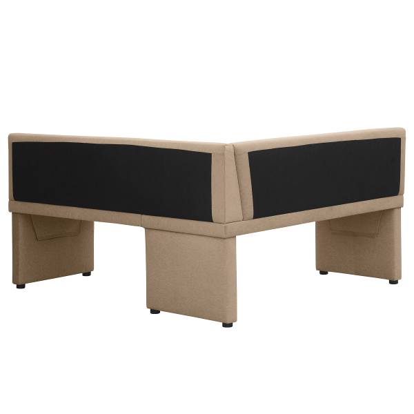 Keukenbank Torgi Velours Cassie: Beigebruin - oriëntatie links