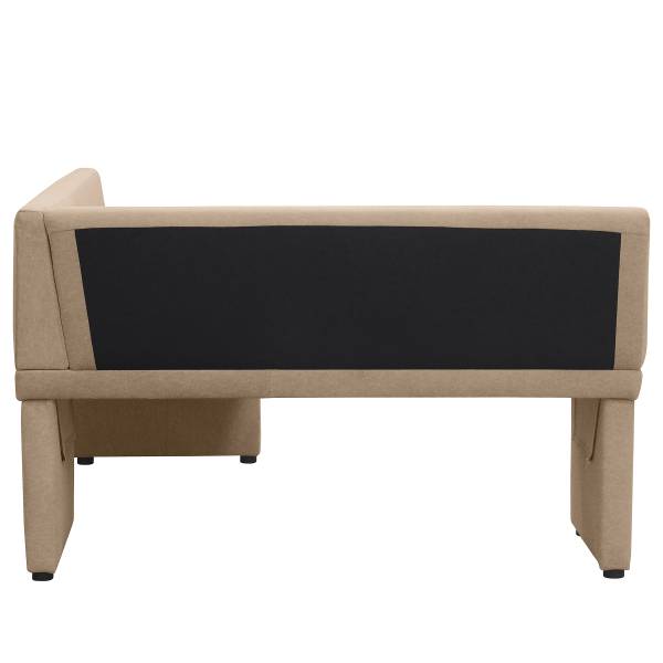 Keukenbank Torgi Velours Cassie: Beigebruin - oriëntatie links